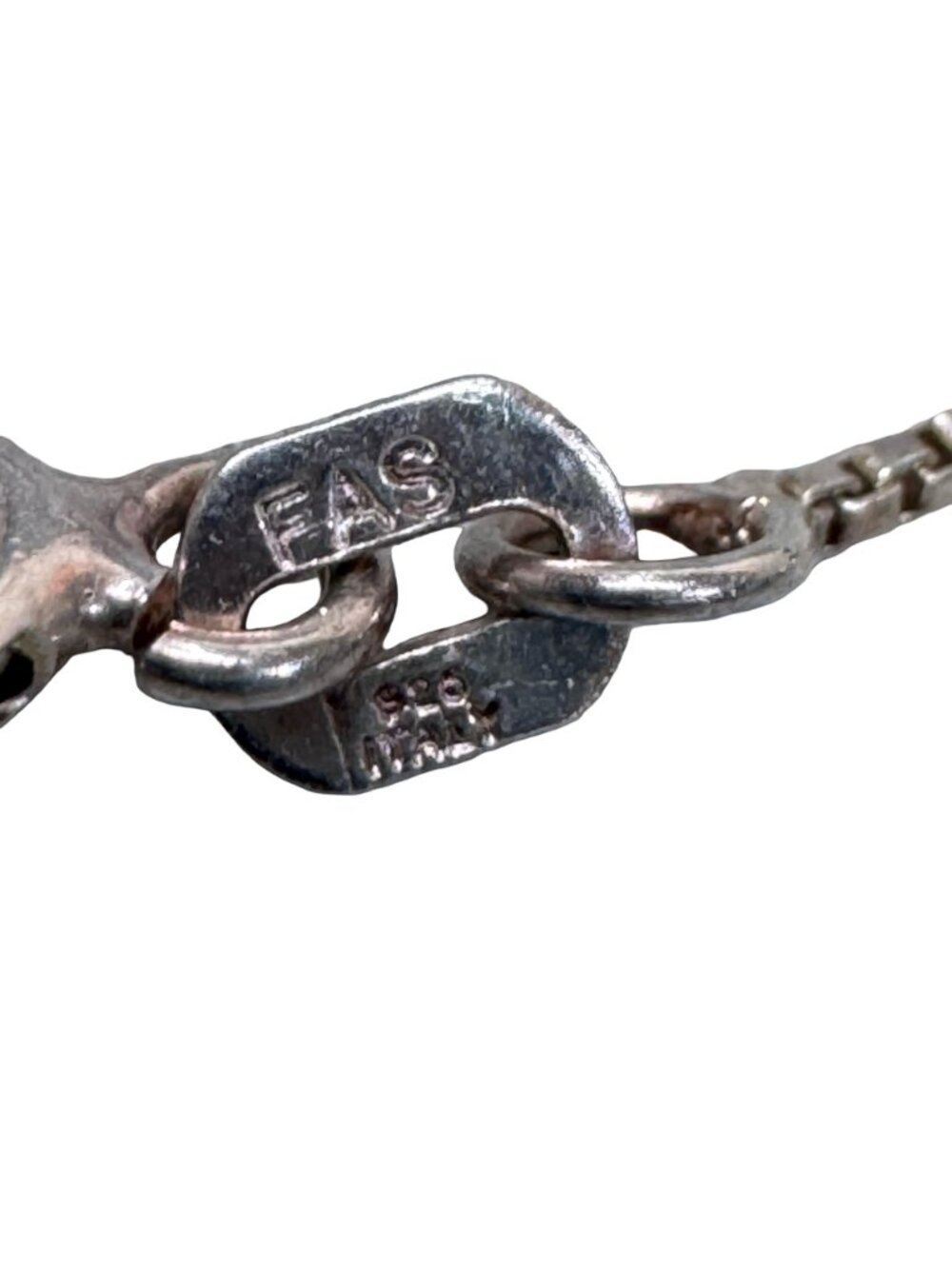 Sterling Silver Elephant Pendant Necklace Black Onyx Box Chain 24" Made In Italy - Picture 7 of 8